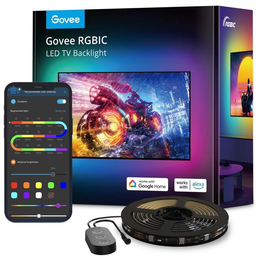 Govee - TV 55-65 SMART LED podsvietenie RGBIC Wi-Fi