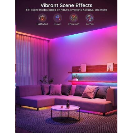Govee - Wi-Fi RGBIC PRO Smart LED pásik 10m
