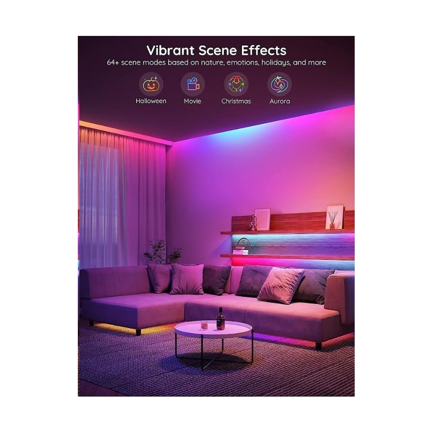Govee - Wi-Fi RGBIC PRO Smart LED pásik 10m