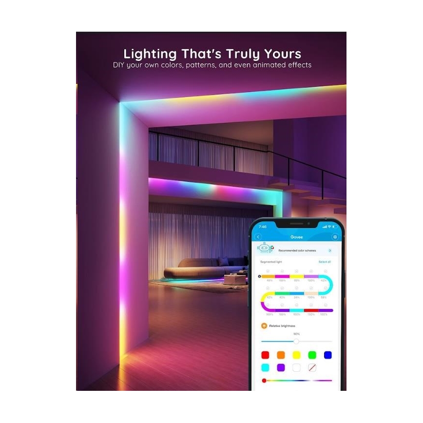 Govee - Wi-Fi RGBIC PRO Smart LED pásik 10m