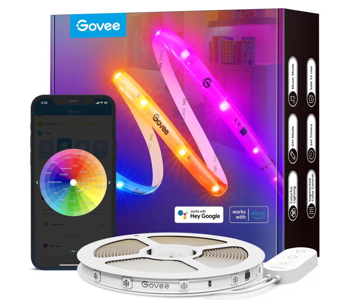 Govee Govee - Wi-Fi RGBIC Smart PRO LED pásik 10m - extra odolný