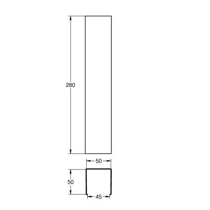 GROHE 1010090000 - Hranatý kryt sifónu, lesklý chróm