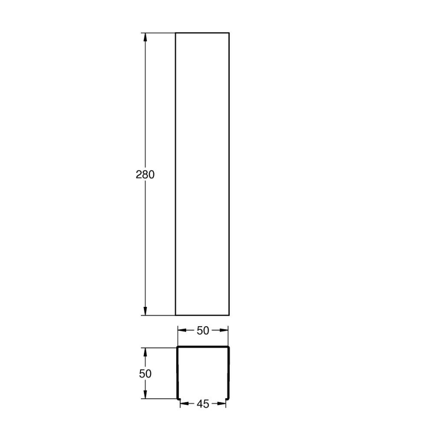 GROHE 1010090000 - Hranatý kryt sifónu, lesklý chróm