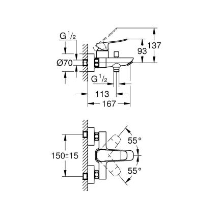 GROHE 1018722430 - Vaňová batéria DICE čierna