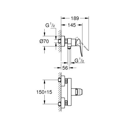 GROHE 1018740000 - Sprchová batéria DICE lesklý chróm