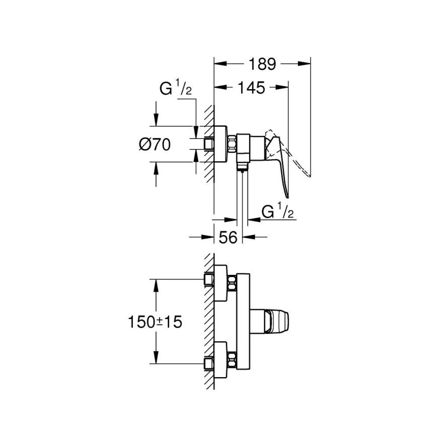 GROHE 1018742430 - Sprchová batéria DICE čierna