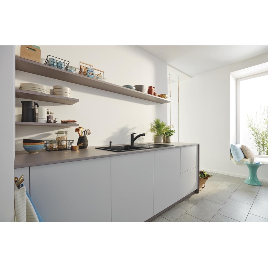 GROHE 1021652430 - Dávkovač tekutého mydla CONTEMPORARY 500 ml nerez/čierna