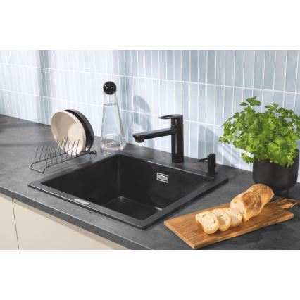 GROHE 1021652430 - Dávkovač tekutého mydla CONTEMPORARY 500 ml nerez/čierna