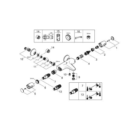 GROHE 1022162432 - Termostatická vaňová batéria PRECISION TREND DN 15 čierna
