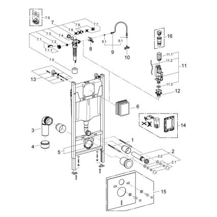 GROHE 103843SH00 - SOLIDO COMPACT, sada 5 v 1, 1,13 m, keramika/biela