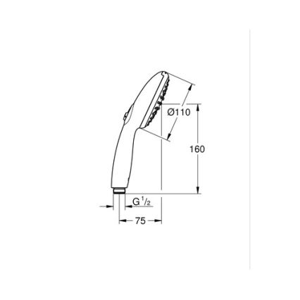 GROHE 1053152431 - Ručná sprcha VITALIO START 110 600 mm čierna