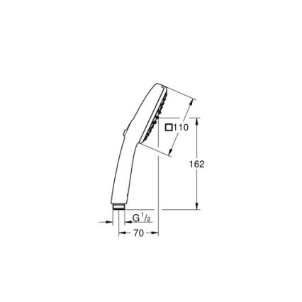 GROHE 1053162431 - Ručná sprcha VITALIO COMFORT 110 600 mm čierna