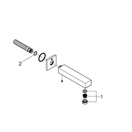 GROHE 13303000 - Vpusť do vane EUROCUBE 170 mm lesklý chróm