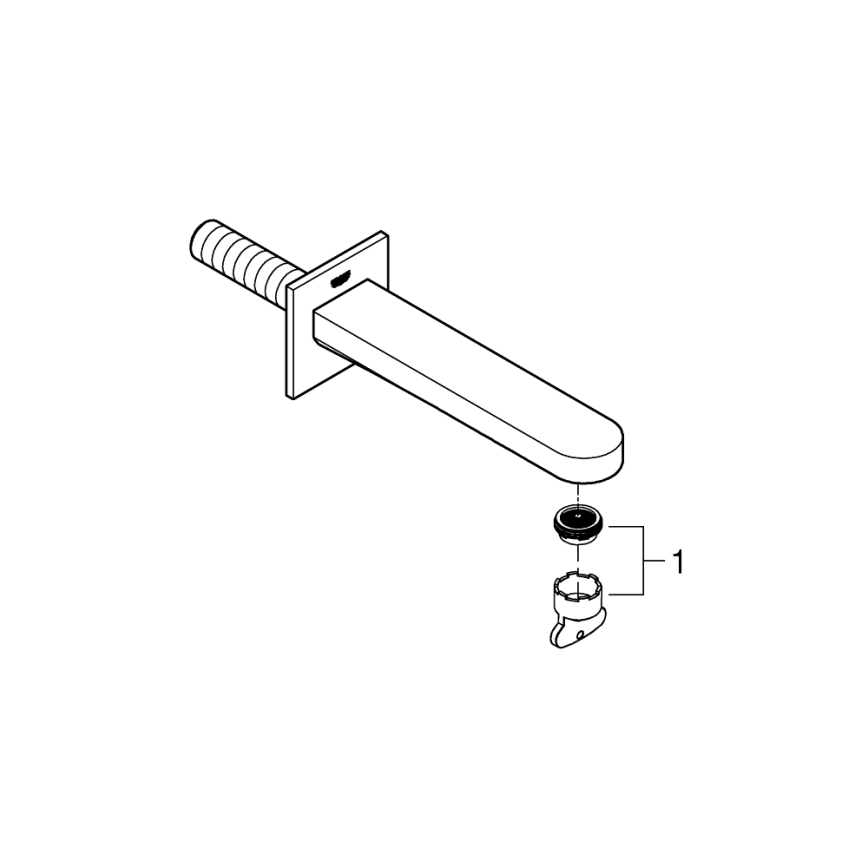 GROHE 13404003 - Vaňová výpusť PLUS 168 mm lesklý chróm