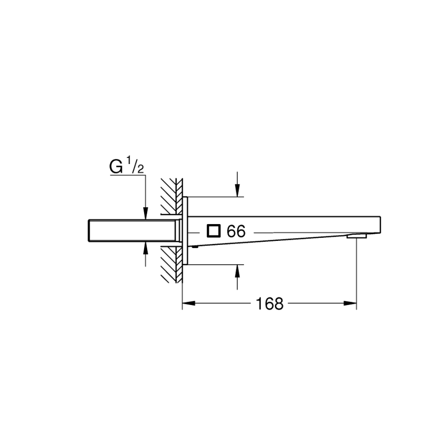 GROHE 13404003 - Vaňová výpusť PLUS 168 mm lesklý chróm