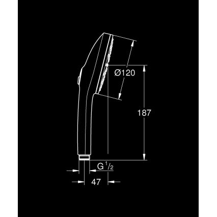 GROHE 1348642430 - Ručná sprcha VITALIO JOY+ 120 mm čierna