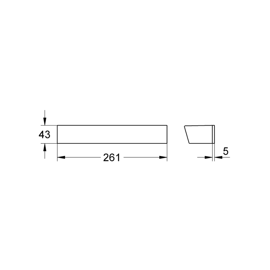 GROHE 18608001 - Polica GROHTHERM 2000 lesklý chróm