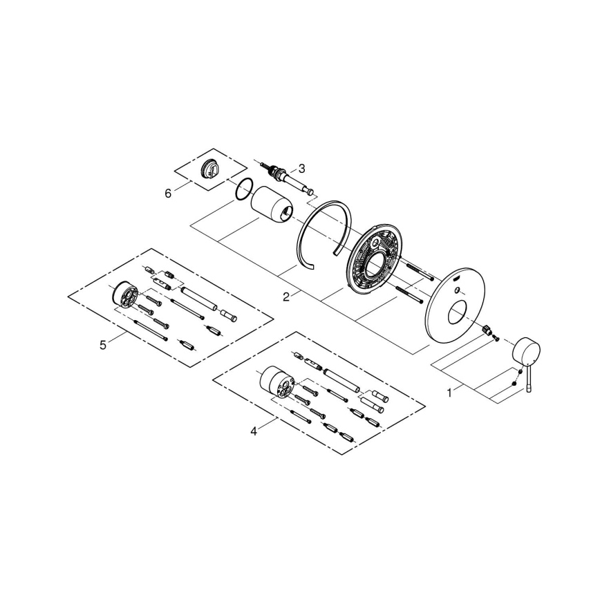 GROHE 19285001 - Vaňová batéria ESSENCE, lesklý chróm