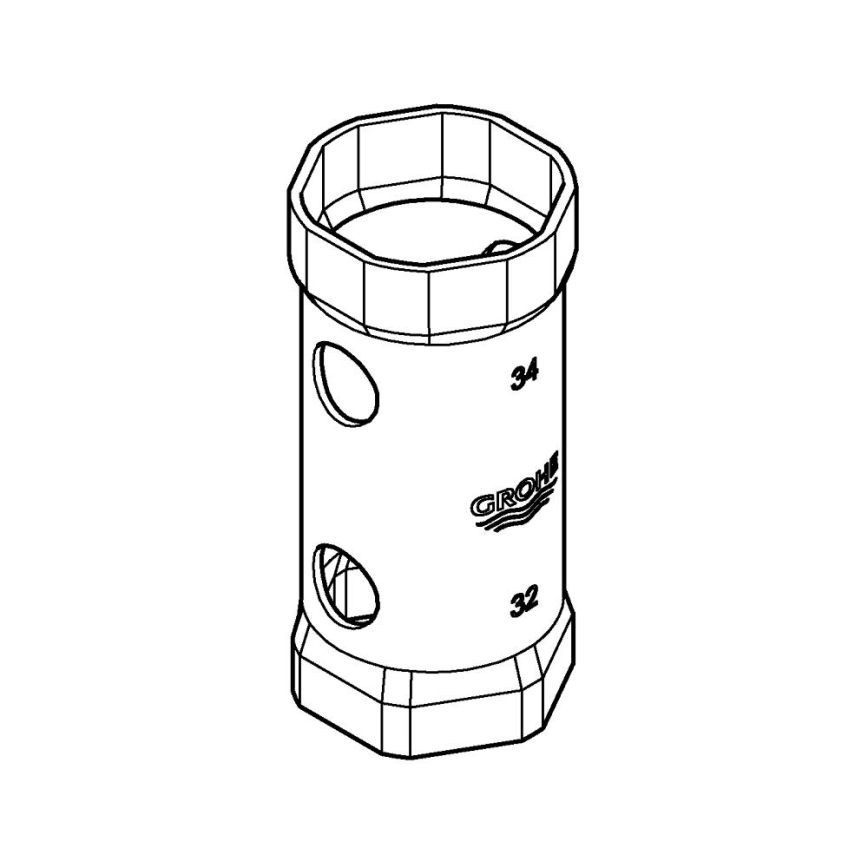 GROHE 19332000 - Kľúč 34 mm lesklý chróm