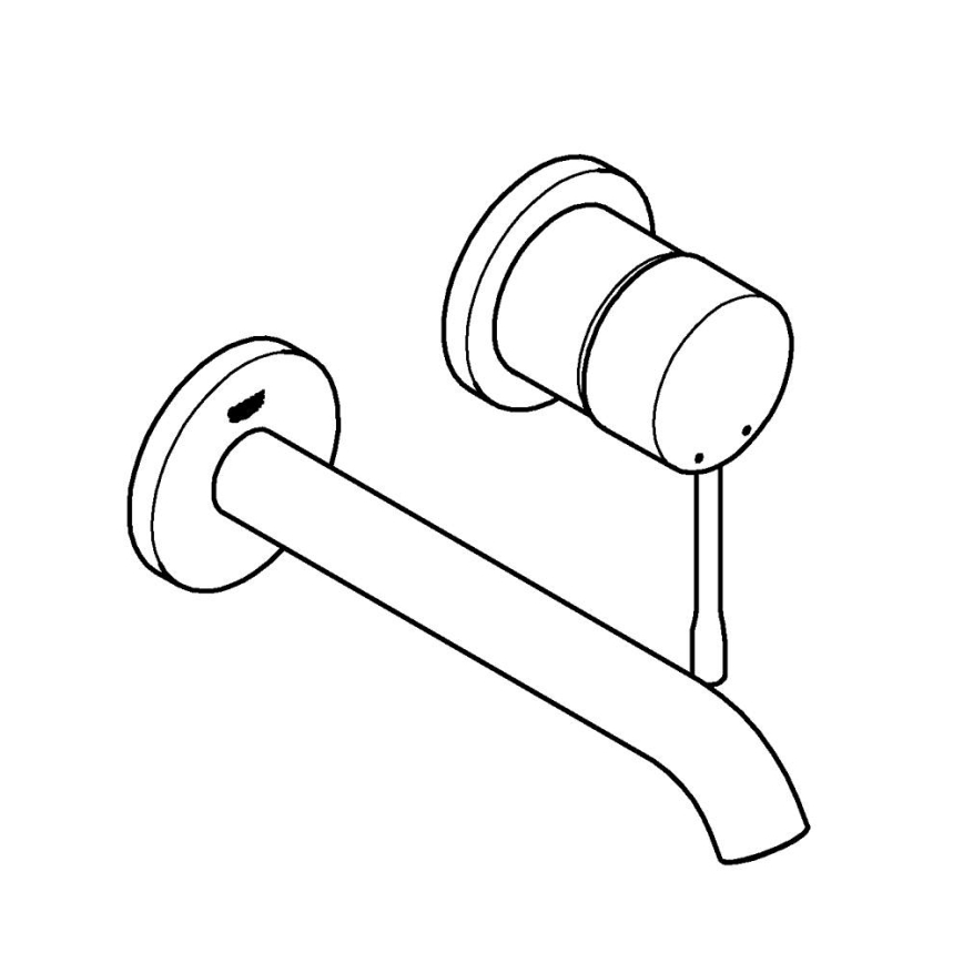 GROHE 19408GL1 - Umývadlová dvojotvorová batéria ESSENCE 183 mm zlatá