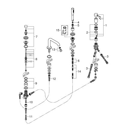GROHE 19578001 - Vaňová 4-otvorová kombinácia ESSENCE 197 mm lesklý chróm