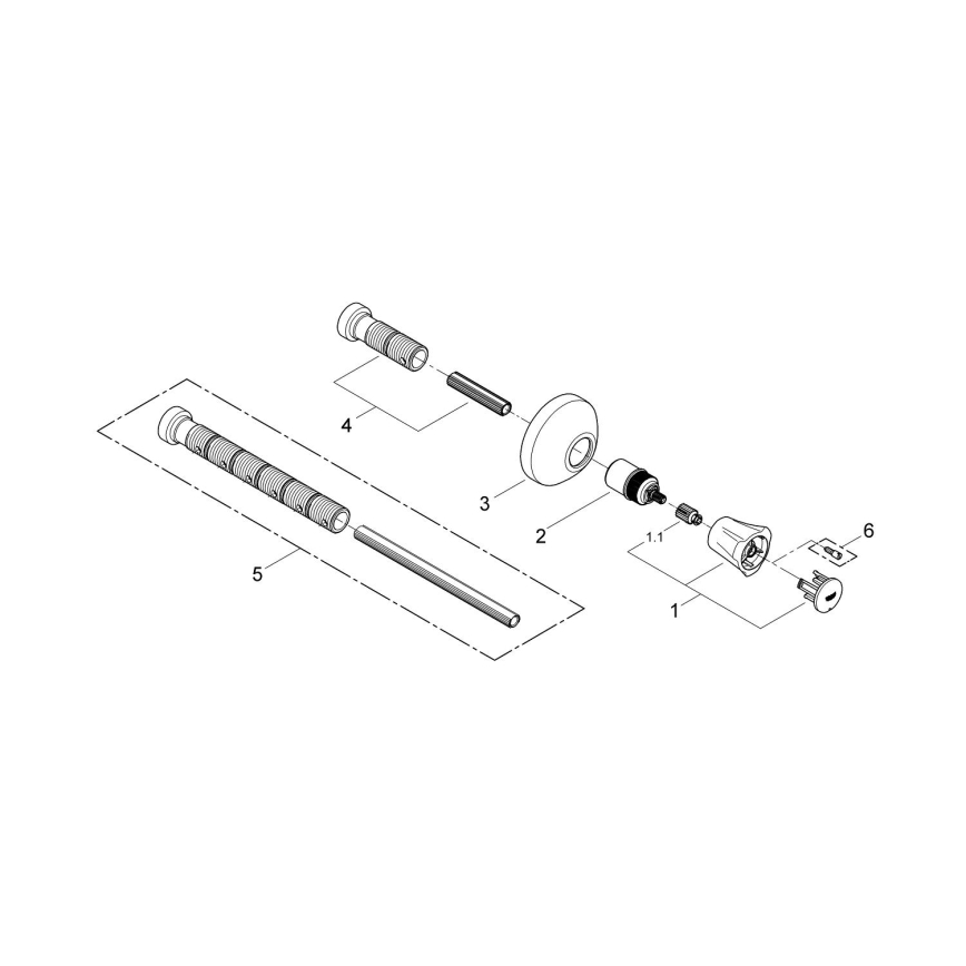 GROHE 19808001 - Horný diel podomietkového ventilu COSTA L, lesklý chróm