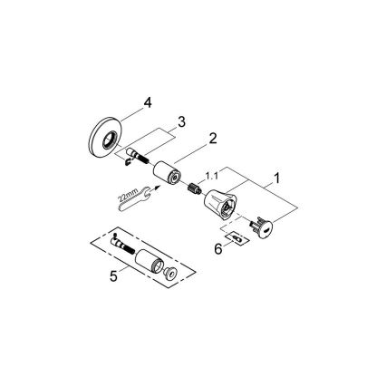 GROHE 19855001 - Vrchný diel podomietkového ventilu COSTA L 10-35 mm lesklý chróm