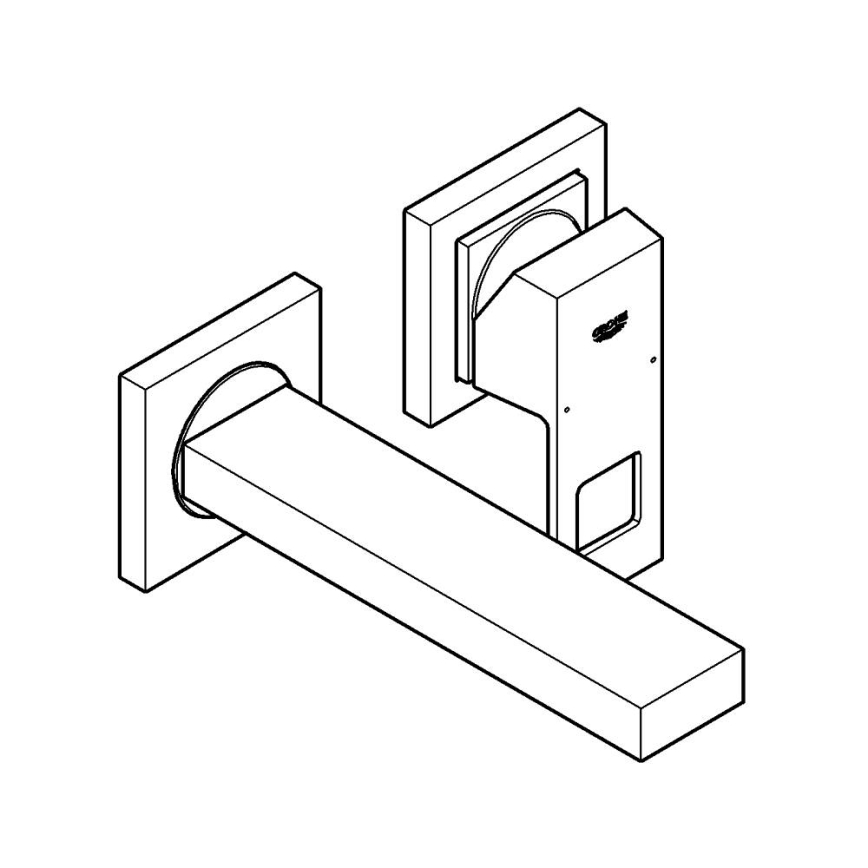 GROHE 19895000 - Dvojotvorová umývadlová batéria EUROCUBE 171 mm lesklý chróm