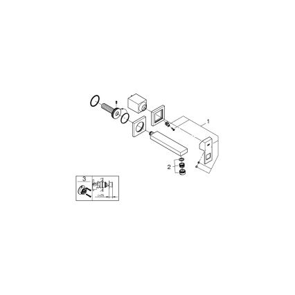 GROHE 19895000 - Umývadlová dvojotvorová batéria EUROCUBE 171 mm lesklý chróm