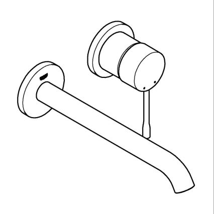 GROHE 19967AL1 - Umývadlová batéria ESSENCE 230 mm na dva montážne otvory, grafit