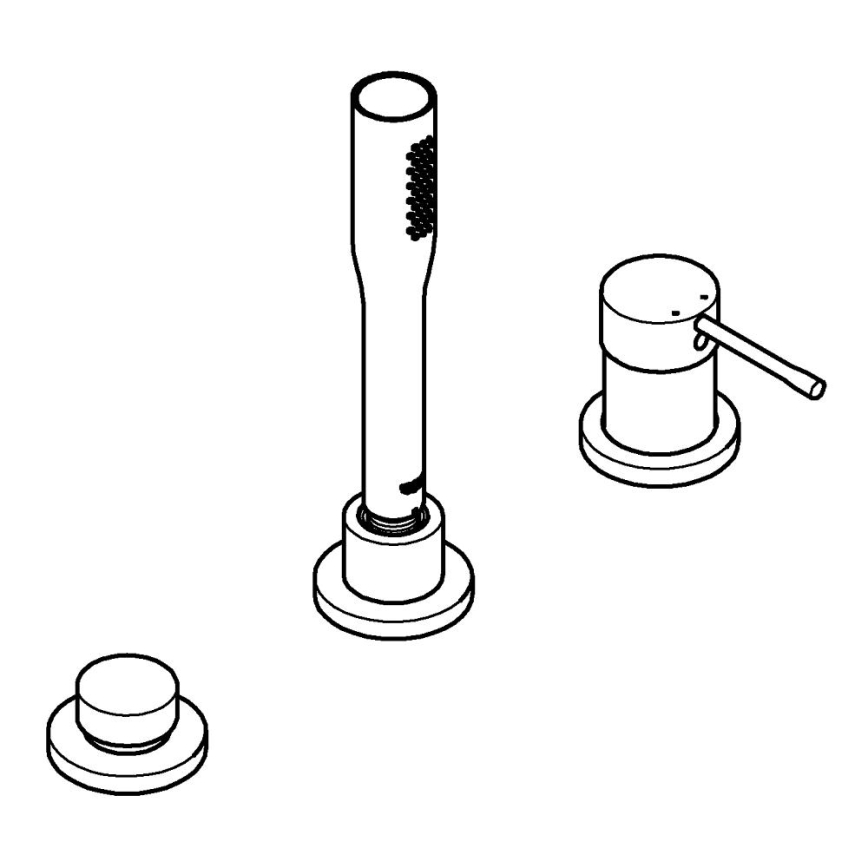 GROHE 19976001 - Vaňová trojotvorová batéria ESSENCE, lesklý chróm
