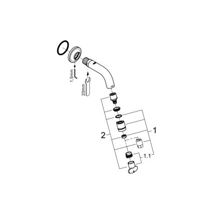 GROHE 20205000 - Nástenný ventil UNIVERSAL 106 mm lesklý chróm