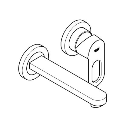 GROHE 20289000 - Umývadlová dvojotvorová batéria BAULOOP 110 mm lesklý chróm