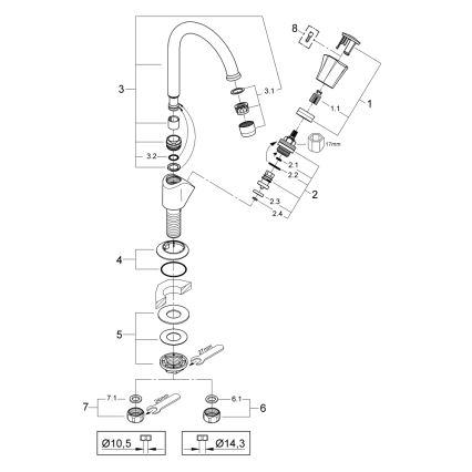 GROHE 20393001 - Stojánkový ventil COSTA L DN 15 lesklý chróm