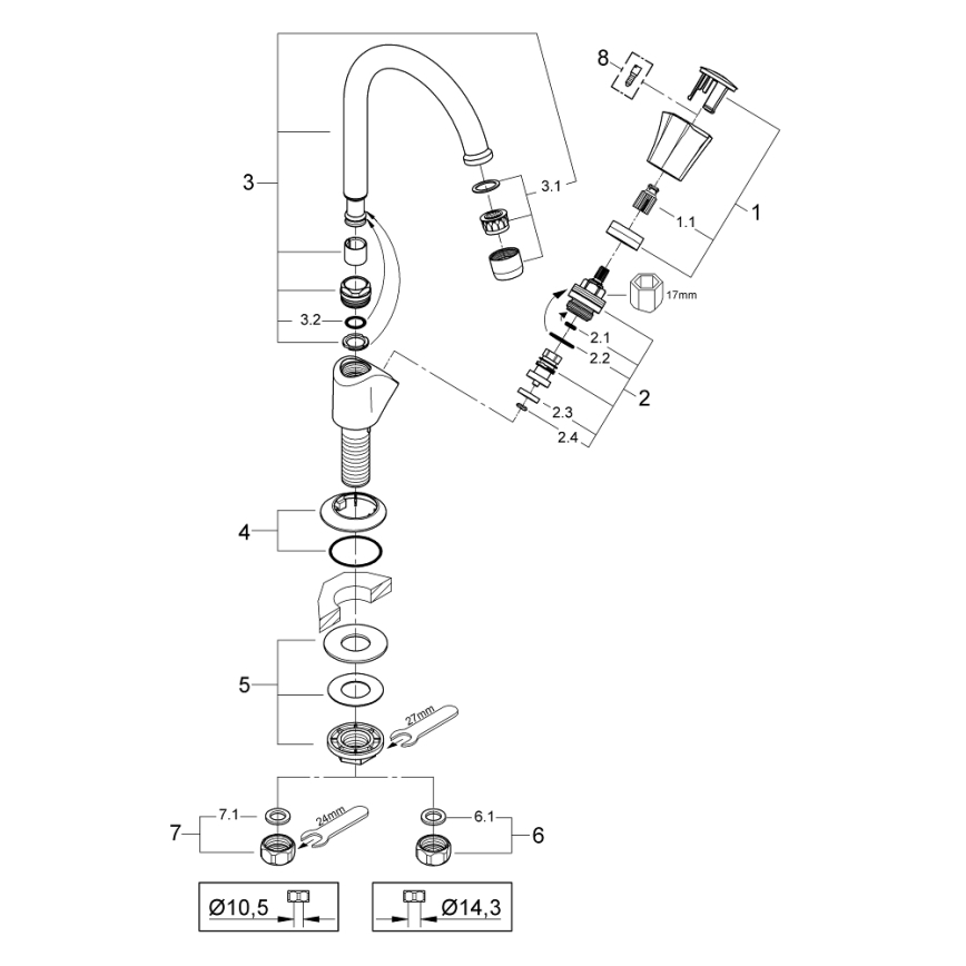 GROHE 20393001 - Stojánkový ventil COSTA L DN 15 lesklý chróm