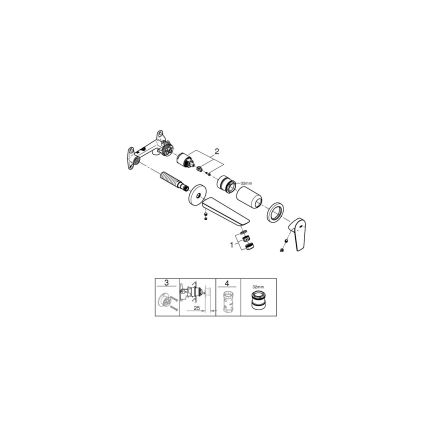 GROHE 20474001 - Umývadlová dvojotvorová batéria 177 mm lesklý chróm