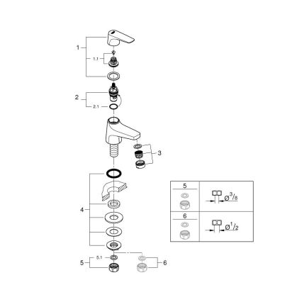 GROHE 20577000 - Stojanový ventil START FLOW DN 15, lesklý chróm