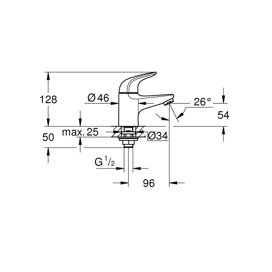 GROHE 20617001 - Stojanový ventil SWIFT veľkosť XS, lesklý chróm