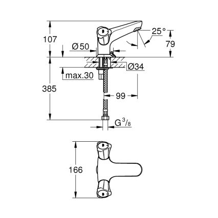 GROHE 21100001 - Umývadlová batéria COSTA L DN 15 lesklý chróm
