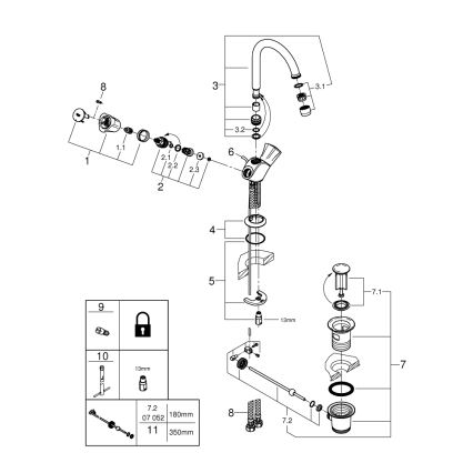GROHE 21375001 - Umývadlová batéria COSTA L lesklý chróm