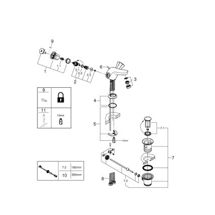 GROHE 21390001 - Umývadlová batéria COSTA L DN 15 lesklý chróm