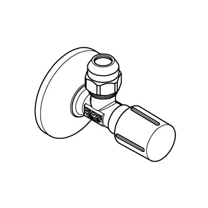 GROHE 220732430 - Rohový ventil DN 15 čierny