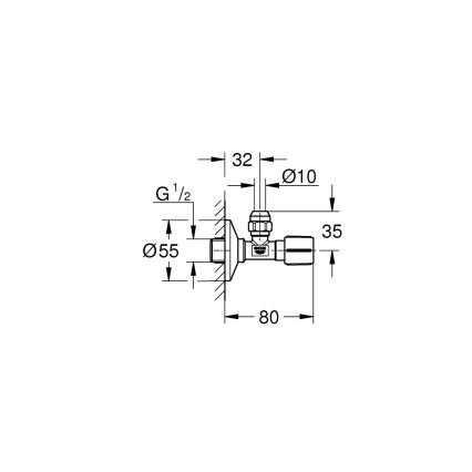 GROHE 220732430 - Rohový ventil DN 15 čierny