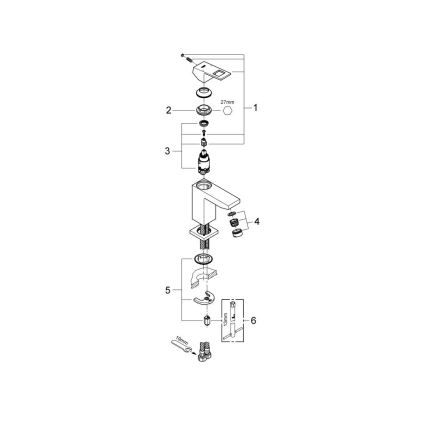 GROHE 2313200E - Umývadlová batéria EUROCUBE veľkosť S lesklý chróm
