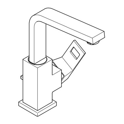 GROHE 23135AL0 - Umývadlová batéria EUROCUBE veľkosť L grafit