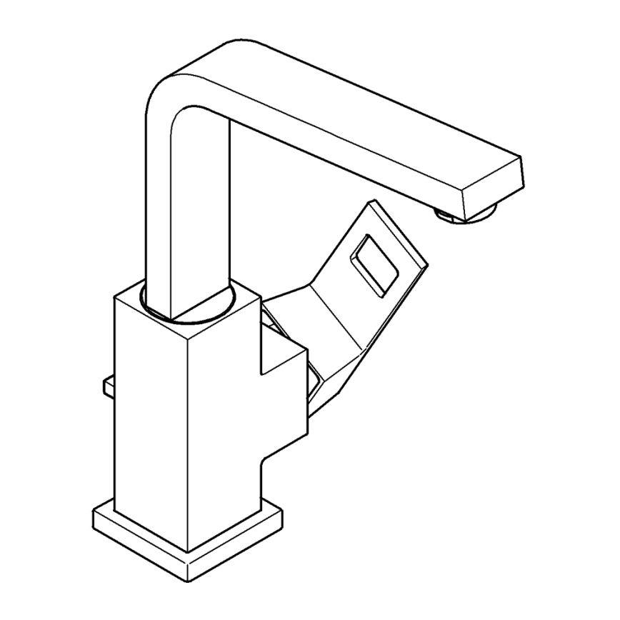 GROHE 23135AL0 - Umývadlová batéria EUROCUBE veľkosť L grafit
