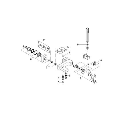 GROHE 23141000 - Vaňová batéria EUROCUBE DN 15 lesklý chróm