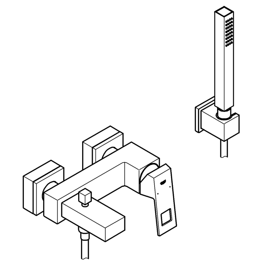 GROHE 23141000 - Vaňová batéria EUROCUBE DN 15 lesklý chróm