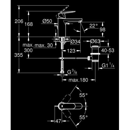 GROHE 23325000 - Umývadlová batéria EUROSMART COSMOPOLITAN veľkosť M chróm