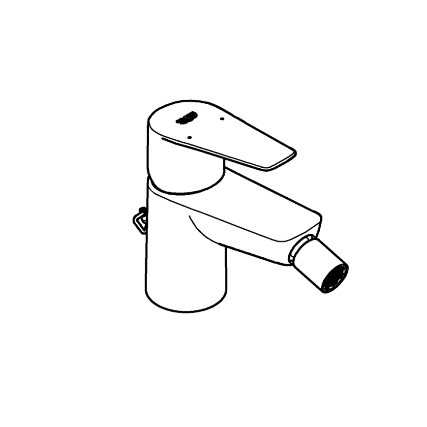 GROHE 23332001 - Bidetová batéria BAUEDGE veľkosť S lesklý chróm